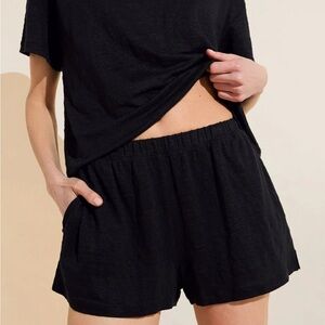Eberjey Set - Organic Linen Knit Short and shirt